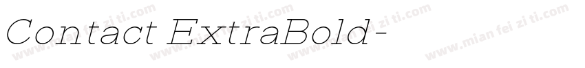 Contact ExtraBold字体转换
